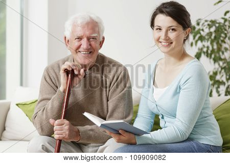 Young Woman Reading A Book
