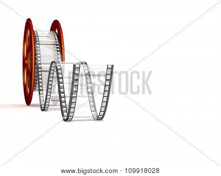render of classic cinema film roll