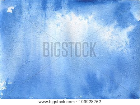 Abstract blue watercolor background. Space backgraund