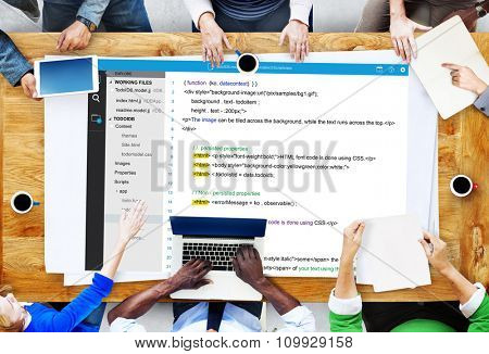 Php Programming Html Coding Cyberspace Concept