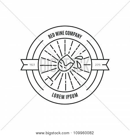 Hipster Wine Logo