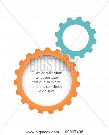 Flat gears background