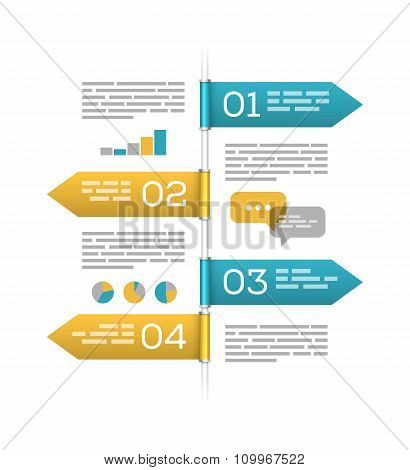 Infographic template on white