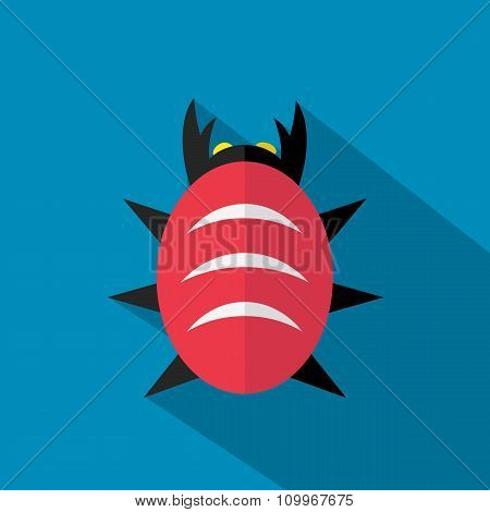 Bug icon with  shadow