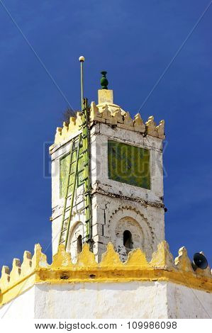 Mosque minaret in El-Jadida, Morocco, Africa