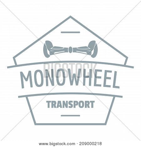 Mono wheel logo. Simple illustration of mono wheel vector logo for web