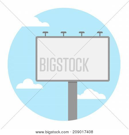 blank billboard. icon logo concept. flat vector illustration