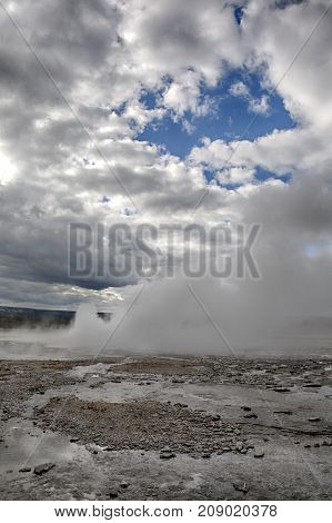 Great Fountain Geyser in Yellowstone National Park