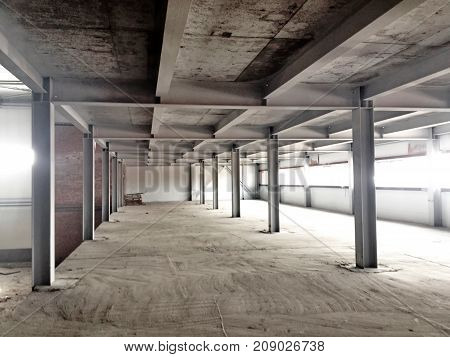 Construction Site Of An Industrial Building Inside