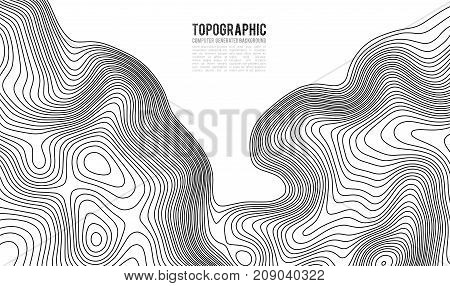 Topographic map contour background. Topo map with elevation. Contour map vector. Geographic World Topography map grid abstract vector illustration .