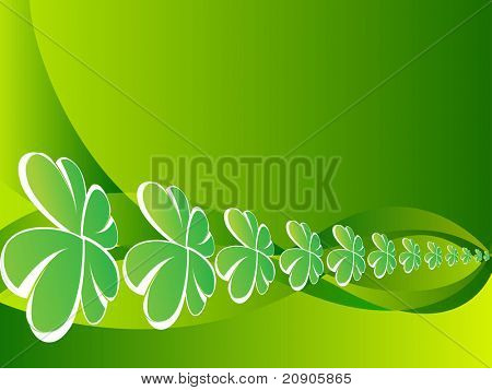 Vektorové ilustrace Shamrock abstraktní pozadí