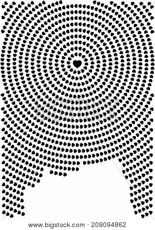 Minimalistic Design. Halfton Cover A4 Format. Halftone Spiral Vector Concentric Squares, Spiral Line