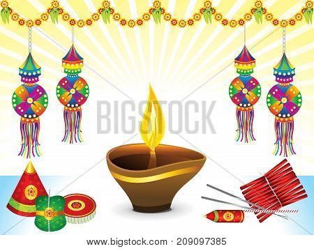 abstract artistic creative diwali background vector illustration