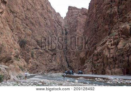 Todgha Gorge, A Canyon In The High Atlas Mountains In Morocco, Near The Town Of Tinerhir.
