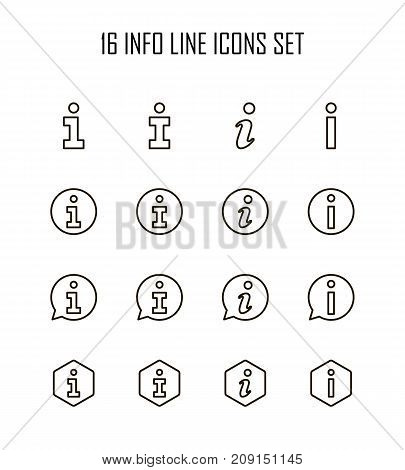 Information icon flat icon. Single high quality outline symbol of info for web design or mobile app. Thin line signs of technology for design logo, visit card, etc. Outline logo of help