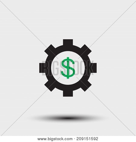Development Cost Vector Icon. Style Is Flat Symbol, Rounded Angles, White Background.