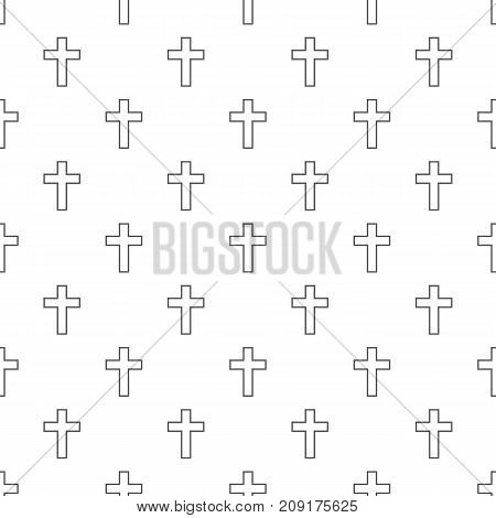 Catholic cross pattern seamless. Repeat illustration of catholic cross pattern vector geometric for any web design