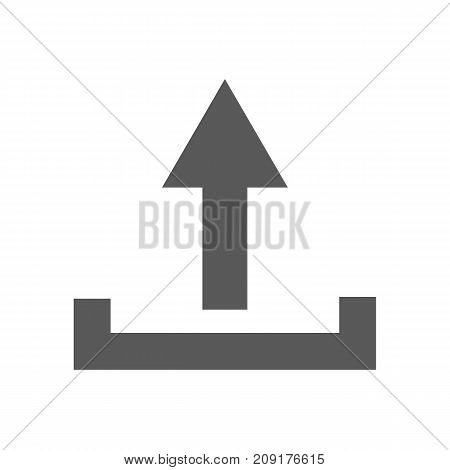 Upload icon. Simple illustration of upload vector icon black isolated on white background