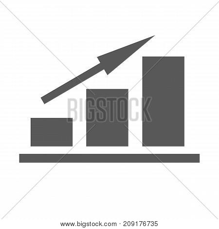 New chart icon. Simple illustration of chart or graph vector icon isolated on white background