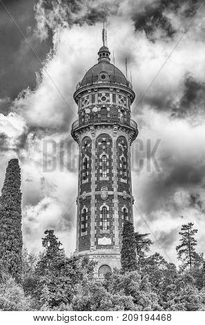 Water Tower On Tibidabo Hill, Barcelona, Catalonia, Spain