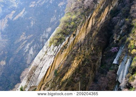 The famous landscape of mountain Huashan, China