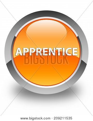 Apprentice Glossy Orange Round Button
