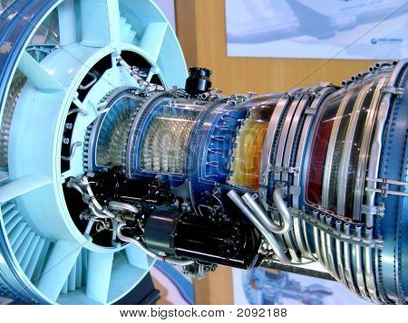 O motor do avião