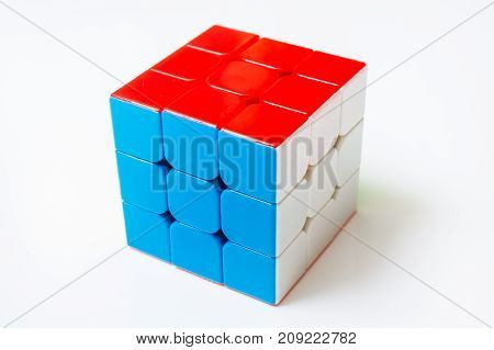 Rubik's Cube Isolated On White Background