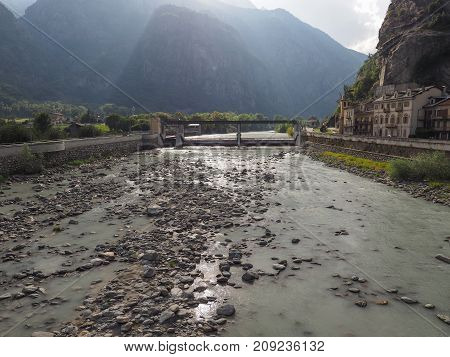 Dora Baltea River In Donnas