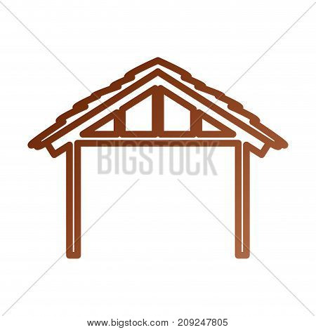 wooden hut house manger design image vector illustration