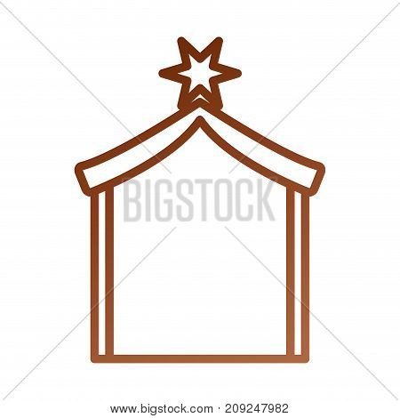 wooden hut house manger design image vector illustration