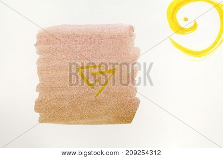 brown watercolor painting texture on white background