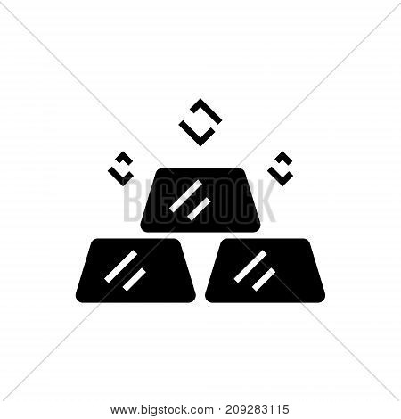 billion - gold bars icon, illustration, vector sign on isolated background