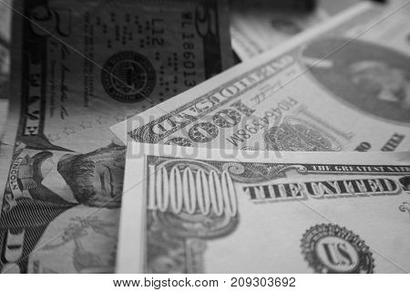 Money Black & White With 7 Figures