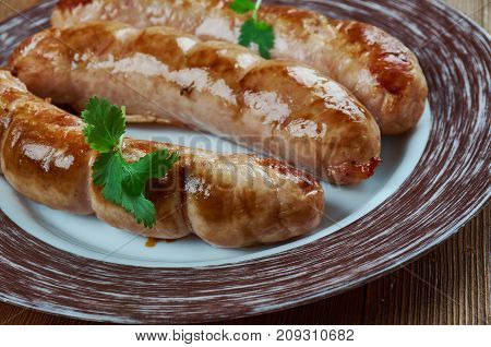 bumbar - Armenian lamb sausage , close up