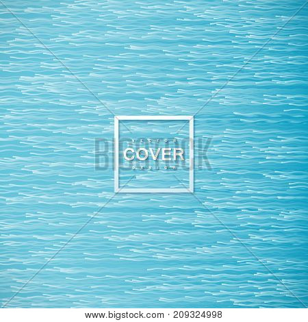 Abstract blue background with flowing fluid lines. Streaming gradient particles with zigzag trails. Vector art illustration. Cover or banner design template. Tiling wallpaper