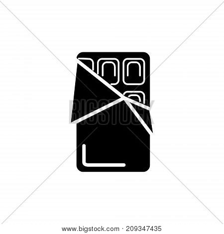 shokolade icon, illustration, vector sign on isolated background