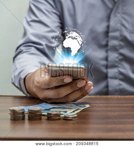 Online Banking And Internet Banking Mobile Banking Concept