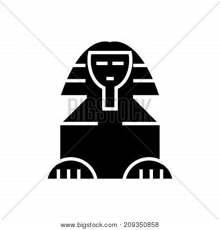sphinx icon, illustration, vector sign on isolated background