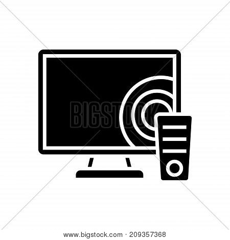 tv - televisor icon, illustration, vector sign on isolated background