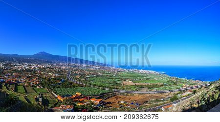 Valley Of The Orotava Canary Islands, Landscape From The Height