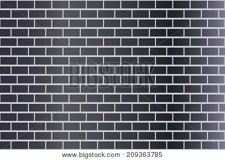 Black brick wall seamless pattern. vector illustration