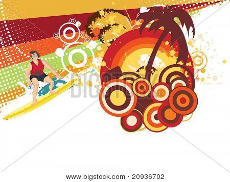 abstract illustration of summer background, vector wallpaper