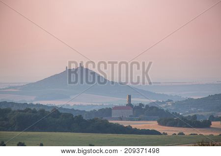 Medieval Castle In The Czech Republic On A Hill