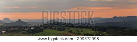 View From The High Hill In The Czech Republic