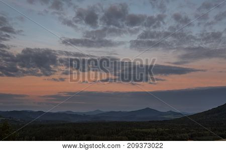 View From The High Hill In The Czech Republic
