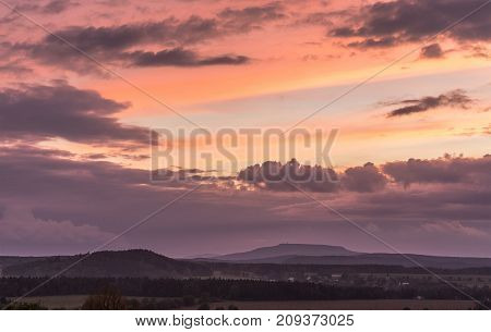 View From The High Hill In The Czech Republic