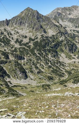 Amazing Landscape of Popovo lake and Polezhan peaks from Dzhano peak, Pirin Mountain, Bulgaria