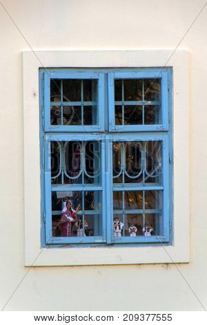 Windows on the old building old kibitz window