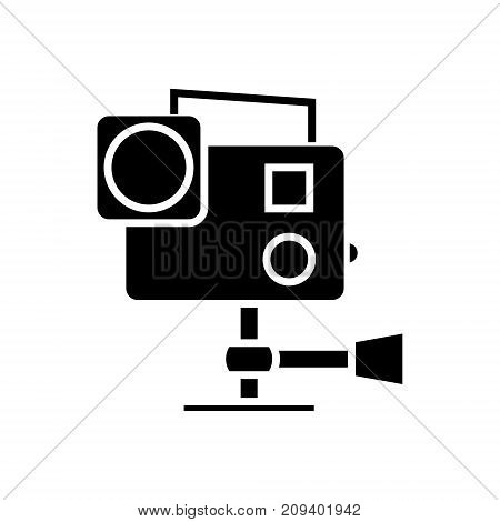 go pro video camera icon, illustration, vector sign on isolated background